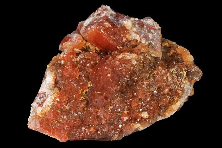 Natural, Red Quartz Crystal Cluster - Morocco #142939